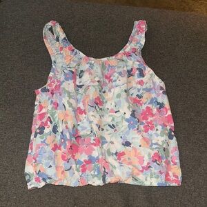 Abercrombie Kids White Boxy Sleeveless Tank Top